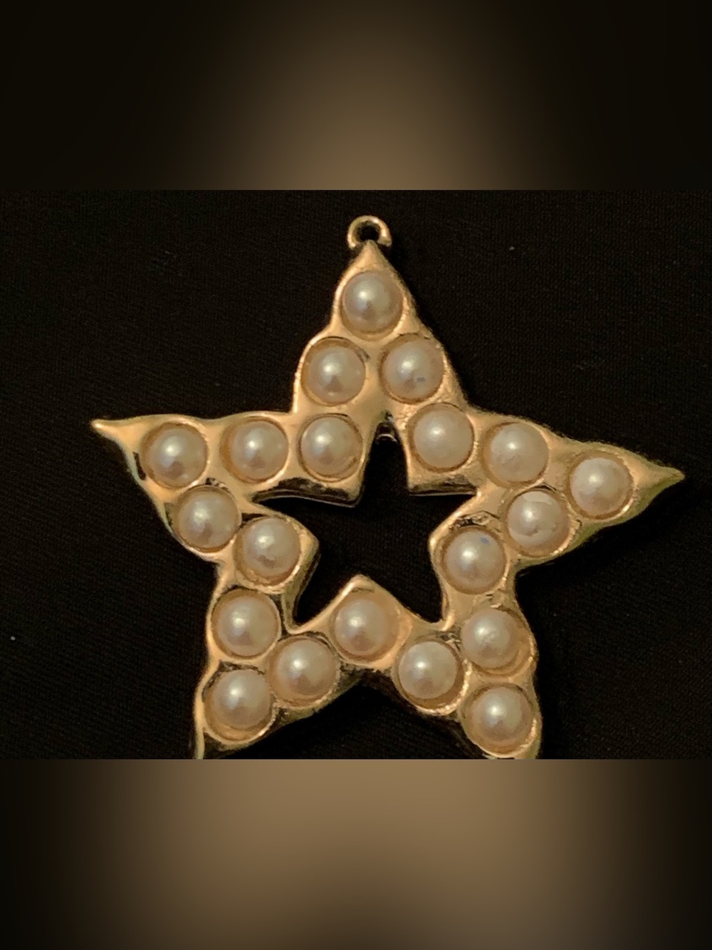 Givenchy Gold/Tone Faux Pearl Star Pendant